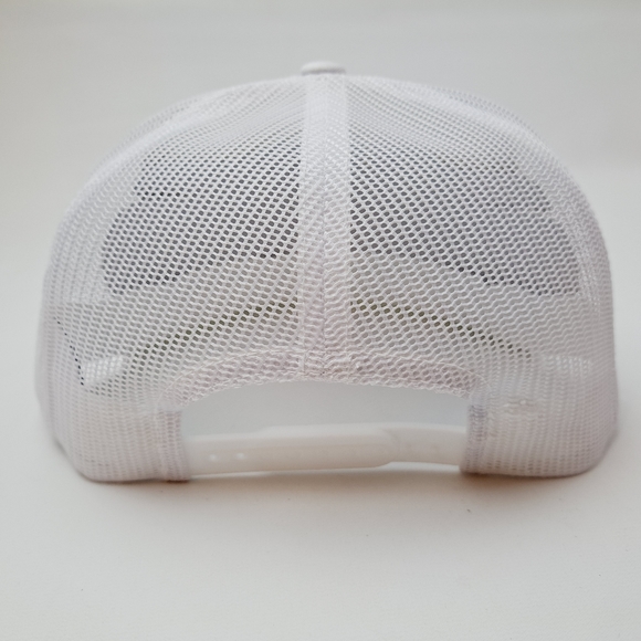 Cummins Flat Bill Trucker Mesh Snapback Cap Hat White - Picture 4 of 4